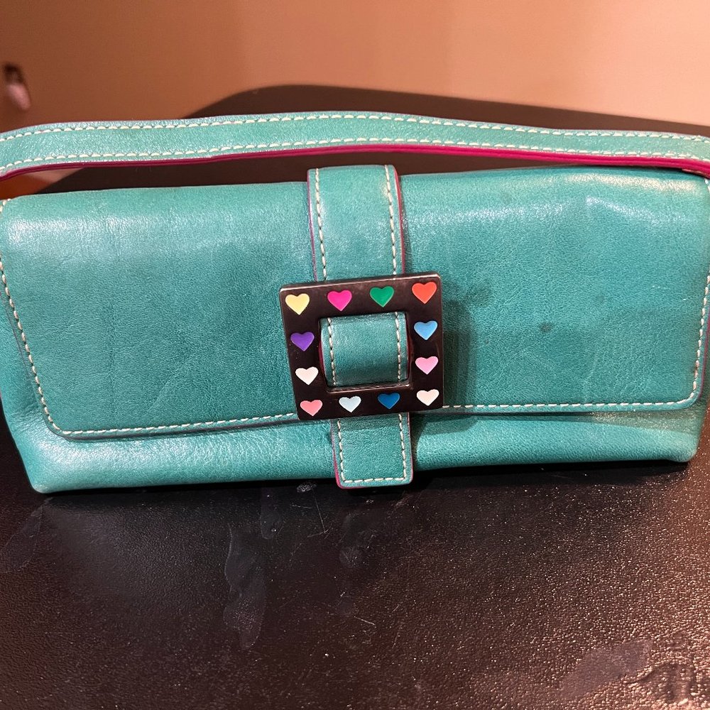 Dooney & Bourke mini shoulder bag green and pink